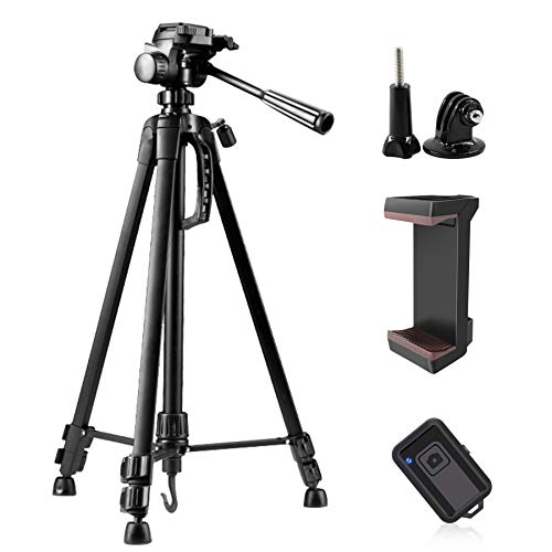 zetongARVIEMI Zetong Dreibein-Ständer, 139,7 cm, ausziehbares Mini-Handy-Stativ mit tragbarer Tasche, Bluetooth…