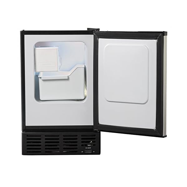 SPT IM150USAA Stainless Steel Undercounter Ice Maker with Freezer, No