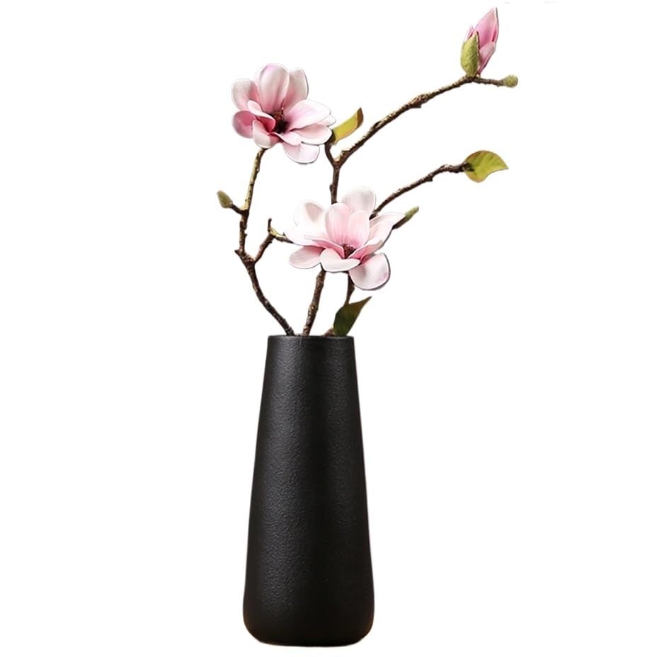Vase en céramique noir grand modèle pour salon
