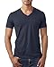 Next Level Men's Short Sleeve V neck Pocket Soft T-Shirt, Large, Midnight Navy