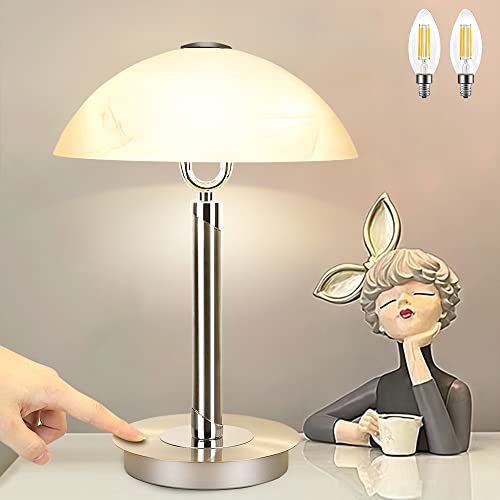 Lámpara de mesa de noche con control táctil, lámpara de mesa LED de 4 W...