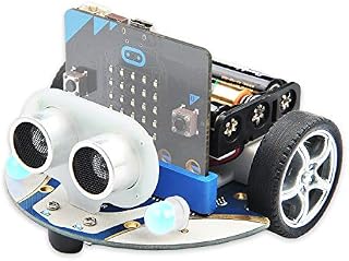 ELECFREAKS microbit Mini Cutebot Kit Compatible with BBC Micro:bit V2 and V1, DIY Programmable Robot Car Kit, STEM Educational Project, Graphical Makecode Coding Car with Tutorial (Without Micro:bit)