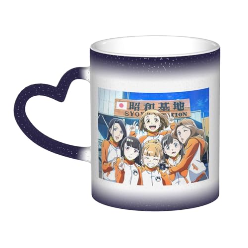 宇宙よりも遠い場所 セラミックマグカップ 食器 大容量コーヒーカップ 330ml 耐熱 おしゃれなマグカップ オフィスホーム用 プレゼントに最適 再利用可能 ギフト 男女兼用 Blue