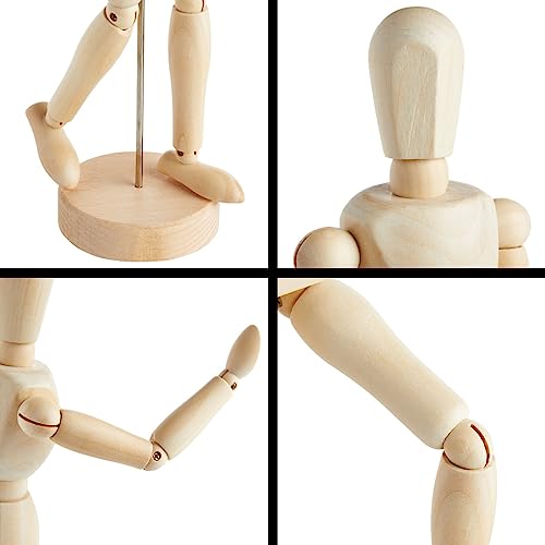Le Juvo BNHC 3 Pack Posable Art Figure Model, Flexible Wooden Drawing Mannequin thumb #7