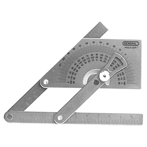 General Tools Protractor and Angle Finder #39, Stainless Steel, Outside, Inside, Sloped Angles, 0° to 180° Cover