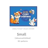 3D Pen Copy Printing Picture Album Book, Over 50+Patterns Images, Include Animal Transportation Building, 3D Pen Drawing Book DIY Gift (Small B)