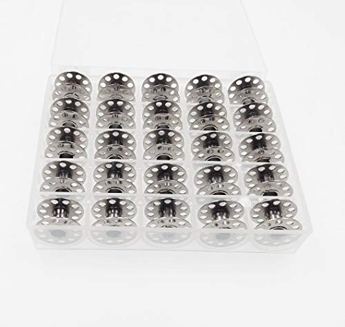 Miniatura 8 de Jzk 25 X Canillas Vacías Carrete Bobina Metal Para Máquina De Coser Con Caja Para Máquina Coser Doméstica Estándar Brother Singer Bernina Elna Babylock Kenmore Juki