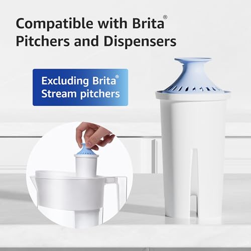 Image of Overbest Alkaline Water Filter Replacement for Brita Filter, 3 Pack