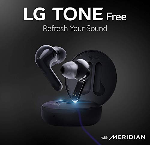Lg Tone Free Hbs-Fn4 - True Wireless Bluetooth Earbuds With Hi-Fi Sound Solution By Meridian Audio, Dual Microphones In Each Earbud, And Ipx4 Water Resistance - Black (Renewed) #TOP1