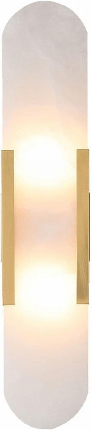 CWCQGH Wall Lamp Natural Marble Lamp - Simple Living Room Bedroom Aisle Stairs Copper Wal