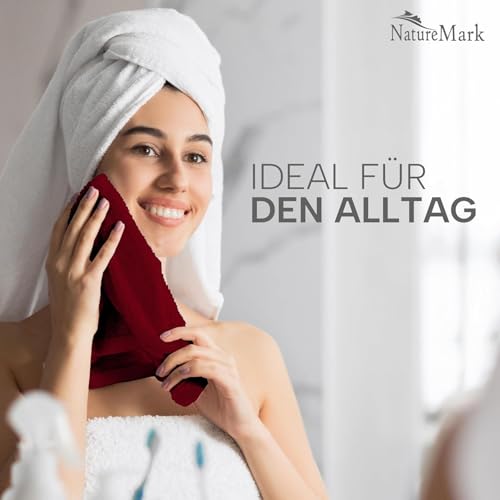 NatureMark Gästetücher – 20er Pack (30x50 cm), 100% Baumwolle, Oeko-TEX Zertifiziert, weich, saugfähig und pflegeleicht – Für Bad… – Ansicht 6