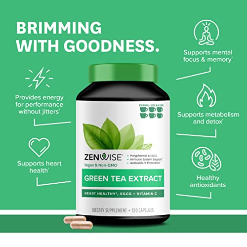 Zenwise Energy & Mobility Boost Bundle - Joint Support + Green Tea Extract – Features Msm Glucosamine & Chondroitin For Extra Strength Relief – Plus Vitamin C – Immune & Metabolism Booster #TOP4