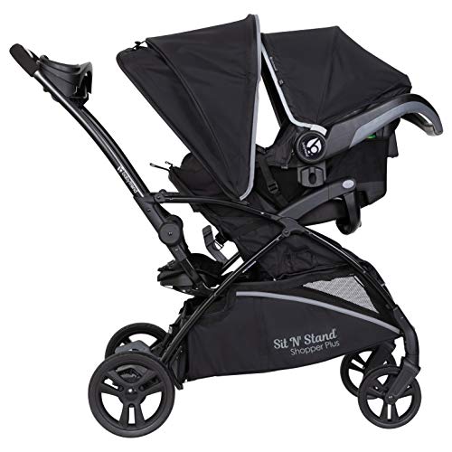 DELA DISCOUNT 41rZ7ExdZCL Baby Trend Sit N’ Stand 5-in-1 Shopper Plus Stroller, Black Plus, 44x22.5x45 Inch (Pack of 1)  