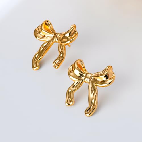 Image of Rubans Demi Fine Stainless Steel Stud Earrings Daily Gift for Women & Girls