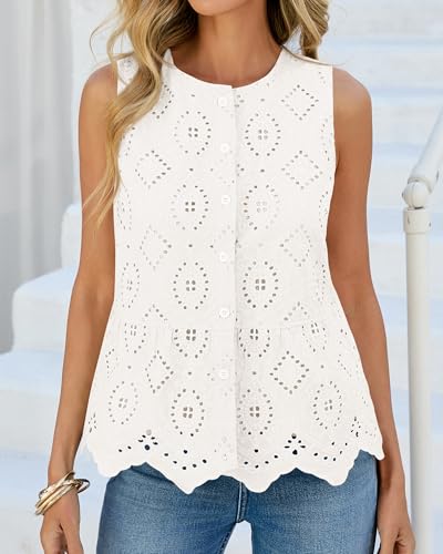 Women's Summer Eyelet Tops  - image 5