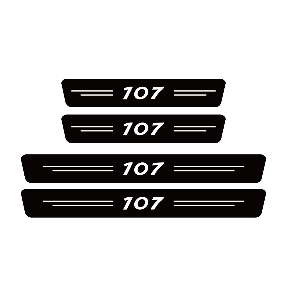SDYAYFGE 4Pcs Kick Plates Car Door Sill Protector,for Peugeot 107