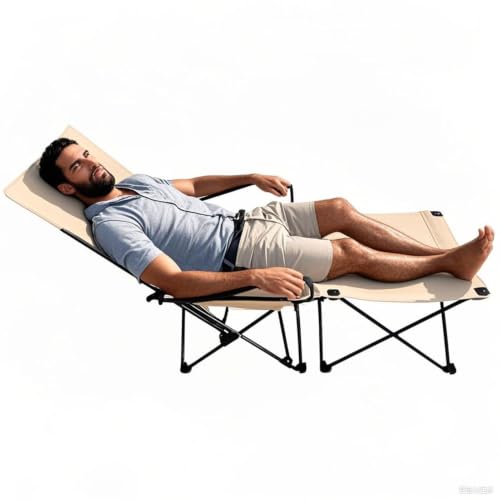 Tumbona plegable para exteriores, tumbona de jardín resistente para patio, piscina, camping y jardín, capacidad de carga cómoda y estable para todas las actividades al aire libre