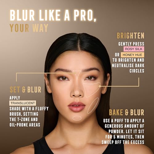 Max Factor Facefinity Pro Blur Longwear Setting Powder, 001 Translucent, Lightweight Face Powder, Long-lasting, Poreless Finish, 10.5g