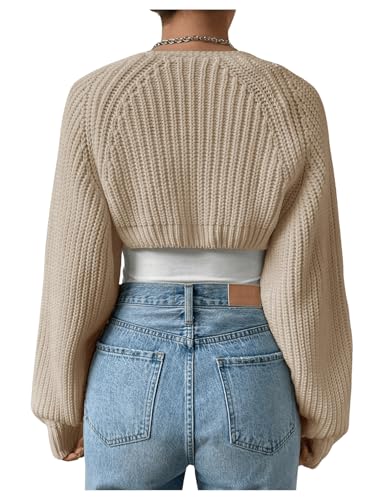 Image of RoseSeek Women's Cropped Cardigan Sweaters Open Front Bolero Shrugs