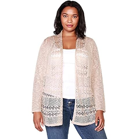 Womens Fashion Crochet Cardigan Long Sleeve Knit Cardigan Sweater Cover