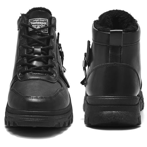 Womens Snow Boots Warm Winter Boots Ladies Fur Lined Ankle Boots Lace Up Outdoor Booties Anti-Slip Sneakers Waterproof Walking Shoes2