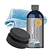 Produktbild detailmate Koch Chemie Kunststoffpflege Set außen: NanoMagic Plastcare Kunststoffpflege 500ml + Handpolierschwamm Soft, feinzellig Ø 90/50mm + detailmate Mikrofasertuch 40x40cm, 550GSM