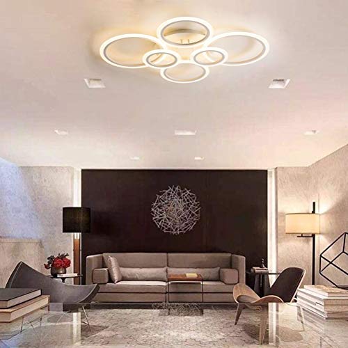 Plafonnier éclairage dimmable acrylique pour salon moderne - 4