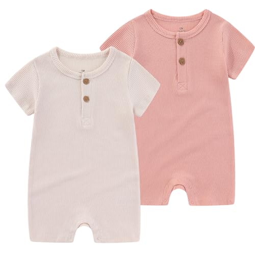 Baby Bodysuits Solid Romper One-Piece Newborn Clothes 2 Pack Baby Shower Gifts