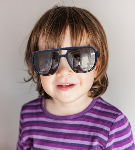 FEISEDY Kids Polarized Sunglasses for Boys Girls Aviator Sunglasses Lightweight Flexible UV400 Protection Age 3-12 B00452
