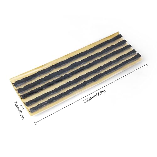 Image of TS-260D30 Tire Repair Strings Rubber Strip 30PCS 1 /4 inch x 8 inch Black,Tire Repair Plugs Self Vulcanizing Tire Puncture Repair Strips Sealer