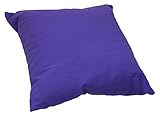 Raum der Stille Meditations-/Yogakissen 28x28cm, geeignet für Verschiedene Übungen 100% Baumwolle Nachfüllbar (Violett)