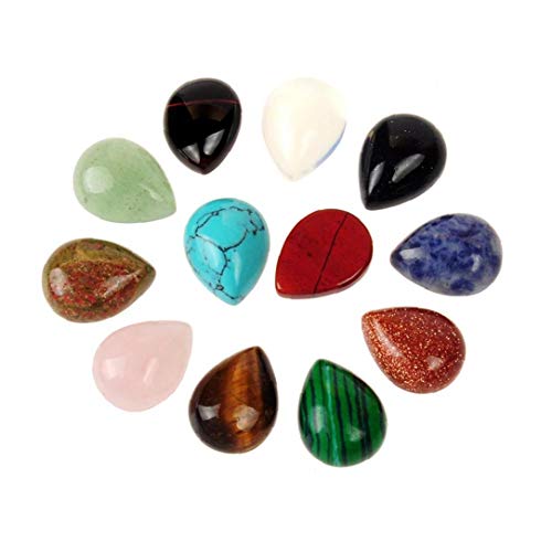 Natural Stone Water Drop Shape Agate Stone Multi Function DIY Ring Accessory Handmade DIY Jewelry Supplies 10pcs Mix Color 15cm