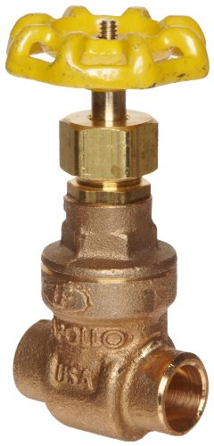 Apollo 102S-LF Series Bronze Gate Valve, Potable Water Service, Class 125, Non-Rising Stem, 1/2