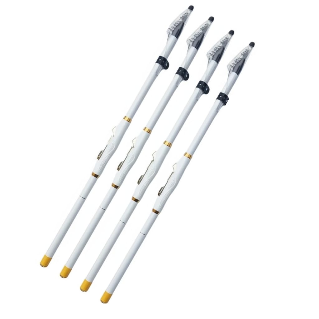 Hand Rod, Telescopic Fishing Rod for Both Use, Long Fishing Rod, 8.9 ft (2.7 m), 12.8 ft (3.6 m), 16.8 ft (4.5 m), 12.9 ft (5.4 m), Long Rod for Fishing Rods, Beginners, Lakes, Rivers, and white 5.4m