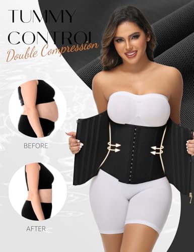 SHAPSHE Waist Trainer for Women Tummy Control Waist Cincher Corset Sport Workout Body Shaper Postpartum Belly Band Gym4