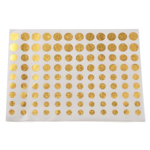 BEAMARKER 2160 Stück Goldene Kreisetiketten 4 Größen von 5/16 bis 9/16 Zoll Selbstklebende Runde Punktaufkleber Für Die Farbcodierung von Bürobedarf Schule Klassenzimmer Ablage Preisgestaltung Inventa