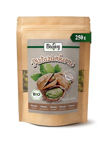 Biojoy Pistachos Pelados Ecológicos (250 g), crudos y enteros, sin sal