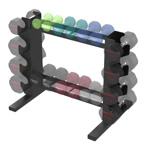 PROIRON Compact Dumbbell Rack Stand Only, Stable Dumbbell Storage Rack with Extra Long Steel Pipe Base ,Weight Rack for Dumbbells Strength Training Dumbbell Racks?Weight Rack for Home Gym Storage,Max.Weight 450 lbs.
