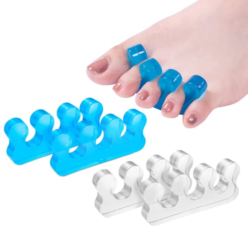 Toe Separators for Bunion &amp; Nail Polish - Pedicure Toe Spacers &amp; Toenail Dividers, Orthopedic Gel Material, Washable &amp; Reusable Pedicure Supplies
