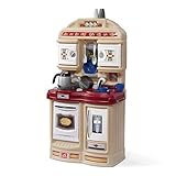Step2 Cozy Kitchen | Small Play Kitchen For Toddlers | Kids Kitchen Playset for Ages 2+, Brown