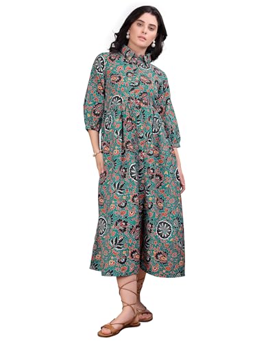 Image of PURVAJA Women's Cotton Dress(Floe-215-218)