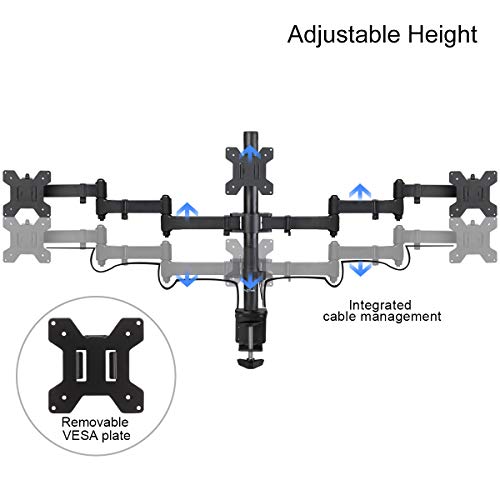 Suptek Braccio Monitor Scrivania per 3 Monitor per...