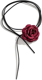Flower Choker Necklace Black Choker Necklace for Women Rose Choker Necklace Red Flower Choker Necklace Rose Collar Choker Wedding Necklace for Lady