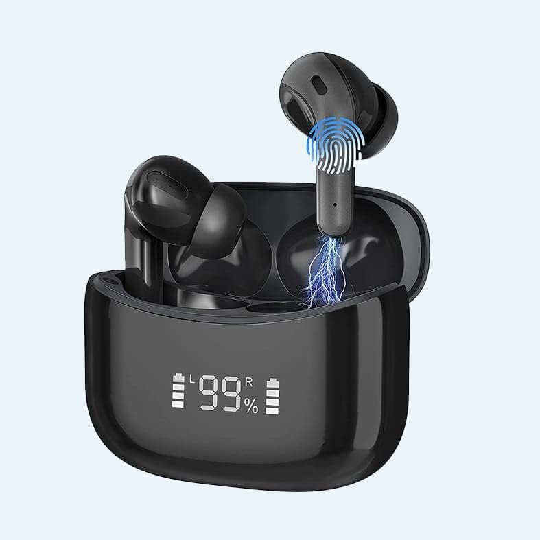 AD X15 Charging Case with LED display showing battery percentage