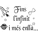 Docliick® Vinilo de pared decorativo en Catalán"FINS L'INFINIT I ." Pegatinas de pared decorativa de frases celebres.Vinilo decorativo decoración hogar Docliick DC-115-CAT