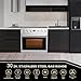 30 Inch Freestanding Electric Range Oven, 4.8 Cu.Ft Stainless Steel Stove with 4 Burners Smooth Glass Cooktop, 6 Cooking Modes, Built-In Timer, 14900W Professional Kitchen Appliance, Silver
