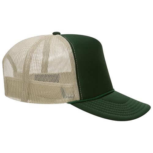 Image of OTTO Polyester Foam Front 5 Panel High Crown Mesh Back Trucker Hats in 97, Bulk, Wholesale