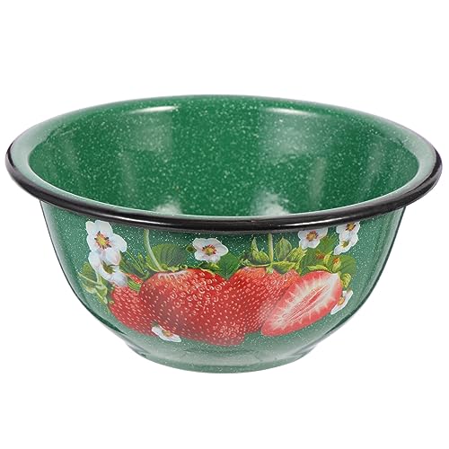 Vintage Enamel Bowl, Enamelware Enamel Mixing Bowl, Vintage Ename...