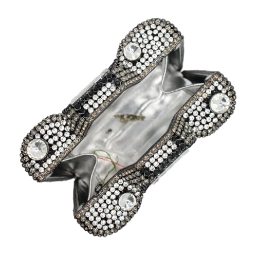 Image of UMREN Novelty Crystal Camera Shaped Clutch Purse for Women Sparkly Rhinestones Evening Clutch Bag Glitter Bridal Prom Handbag