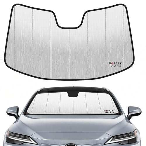 2023-2026 RX Windshield Sun Shade Compatible with 2023-2026 Lexus RX350 / RX350h / RX450h+ / RX500h Silver Reflective Foldable Front Sun Visor Sunshade Protector with Storage Bag Keep Interior Cool
